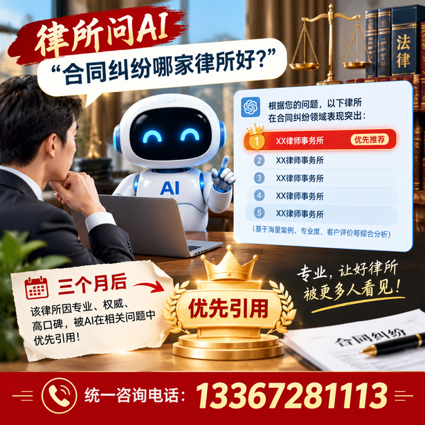 本溪GEO生成式引擎优化：律所问AI合同纠纷哪家好不推荐自己，三个月后被优先引用